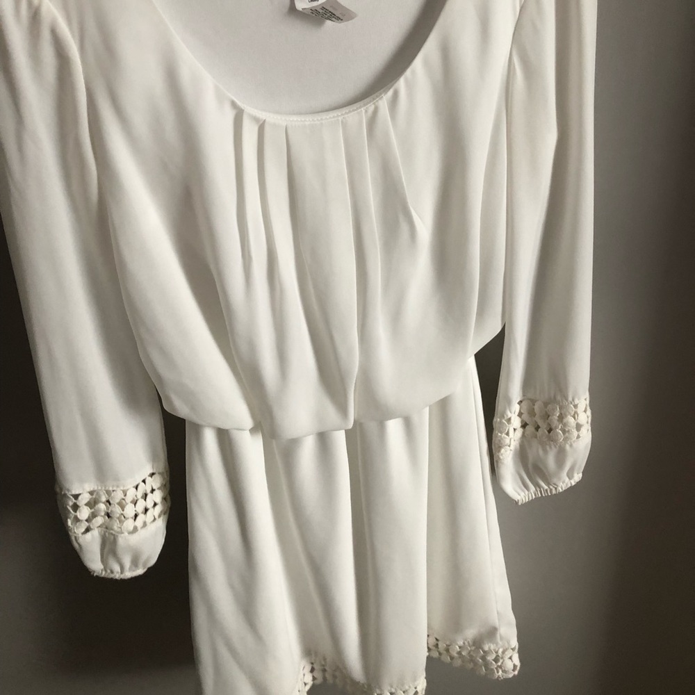 White Long Sleeved Dress